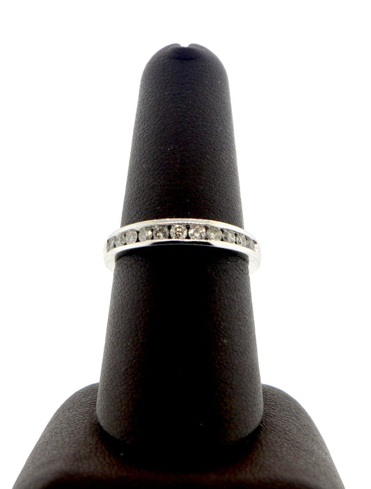 10K White Gold 0.50CT LDS Wedding Band