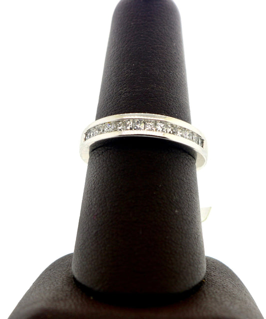 14K White Gold 3/8CT Diamond Wedding Band