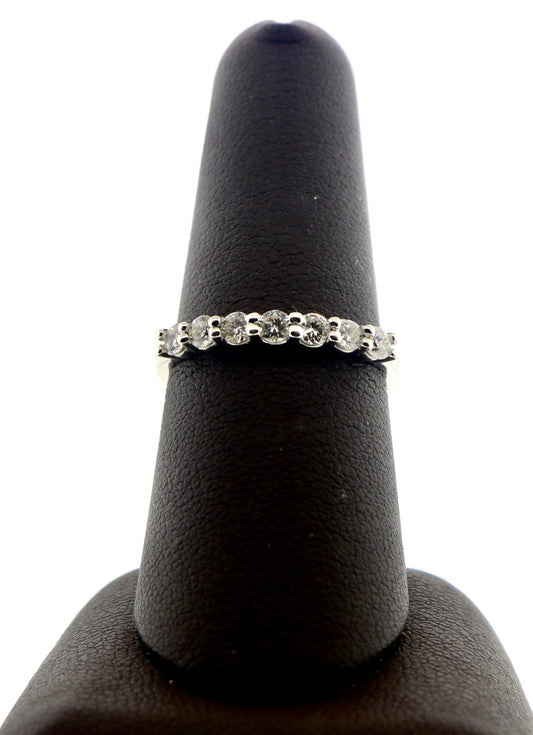 14K White Gold 0.47CTW 7 Stone Diamond Band