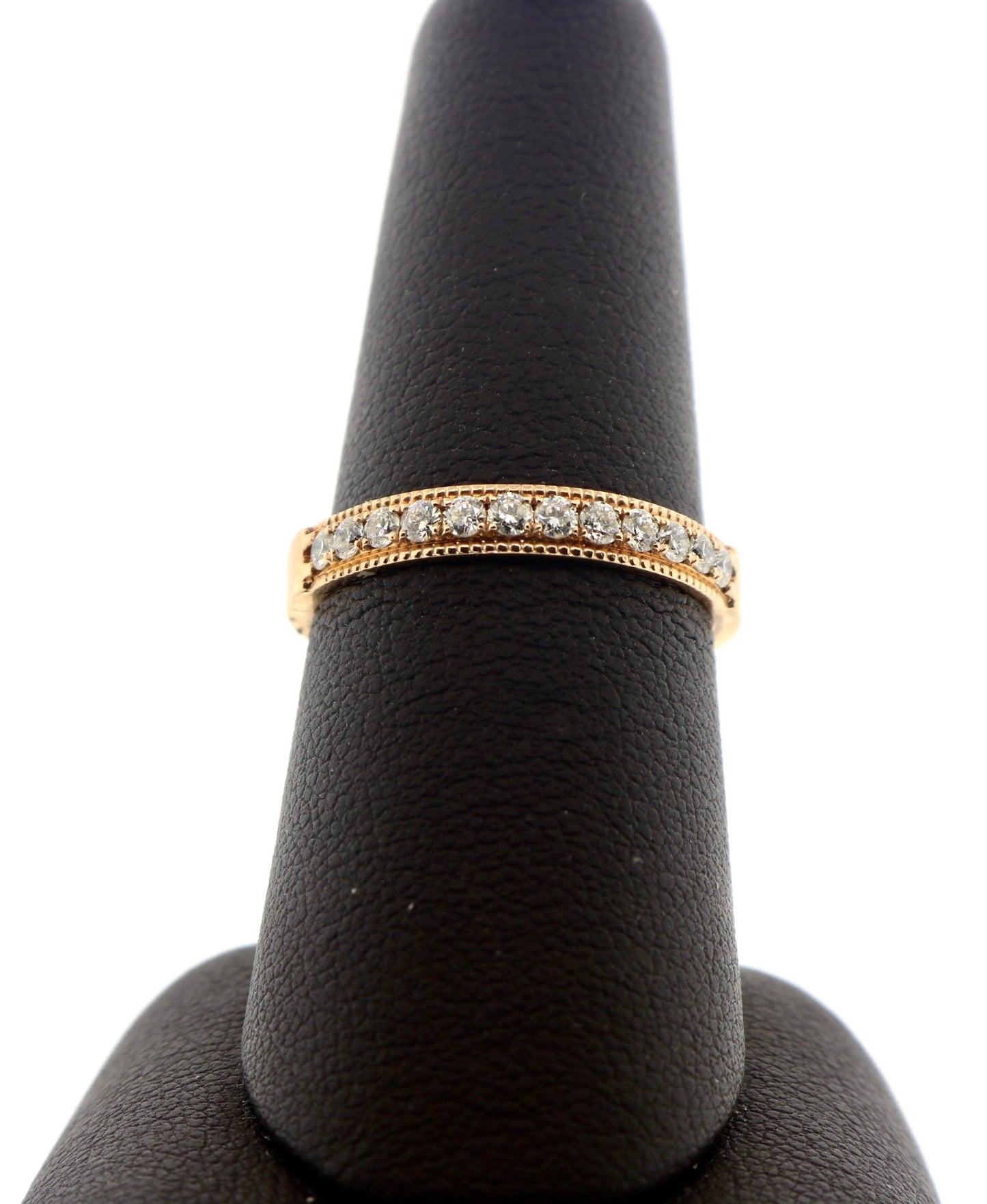 14K Rose Gold 0.33CT RD Miligrain Diamond Band