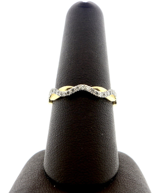 14K Yellow Gold 0.25CT Fashion Diamond Band