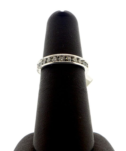 10K White Gold 3/4CT Diamond Band