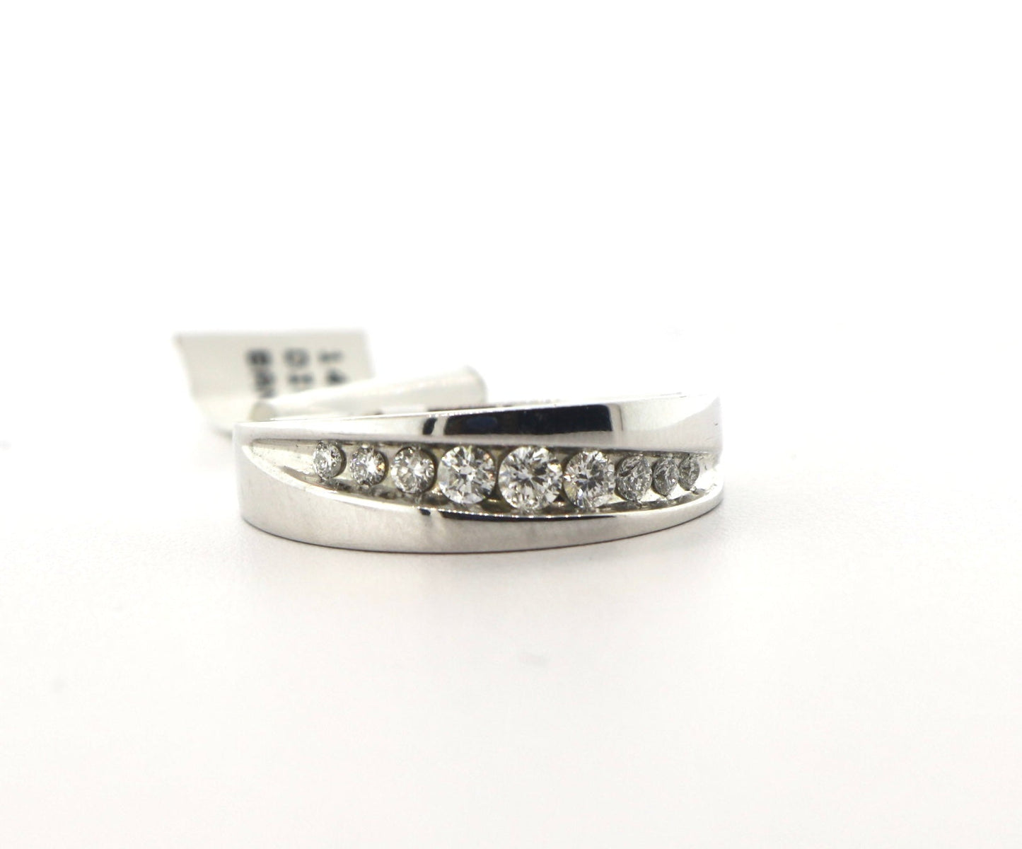 14K White Gold 0.50CT SZ 9.75 Mens Diamond Band