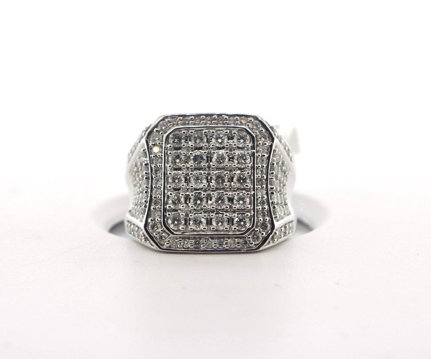 10K White Gold 2CT Mens Diamond Ring