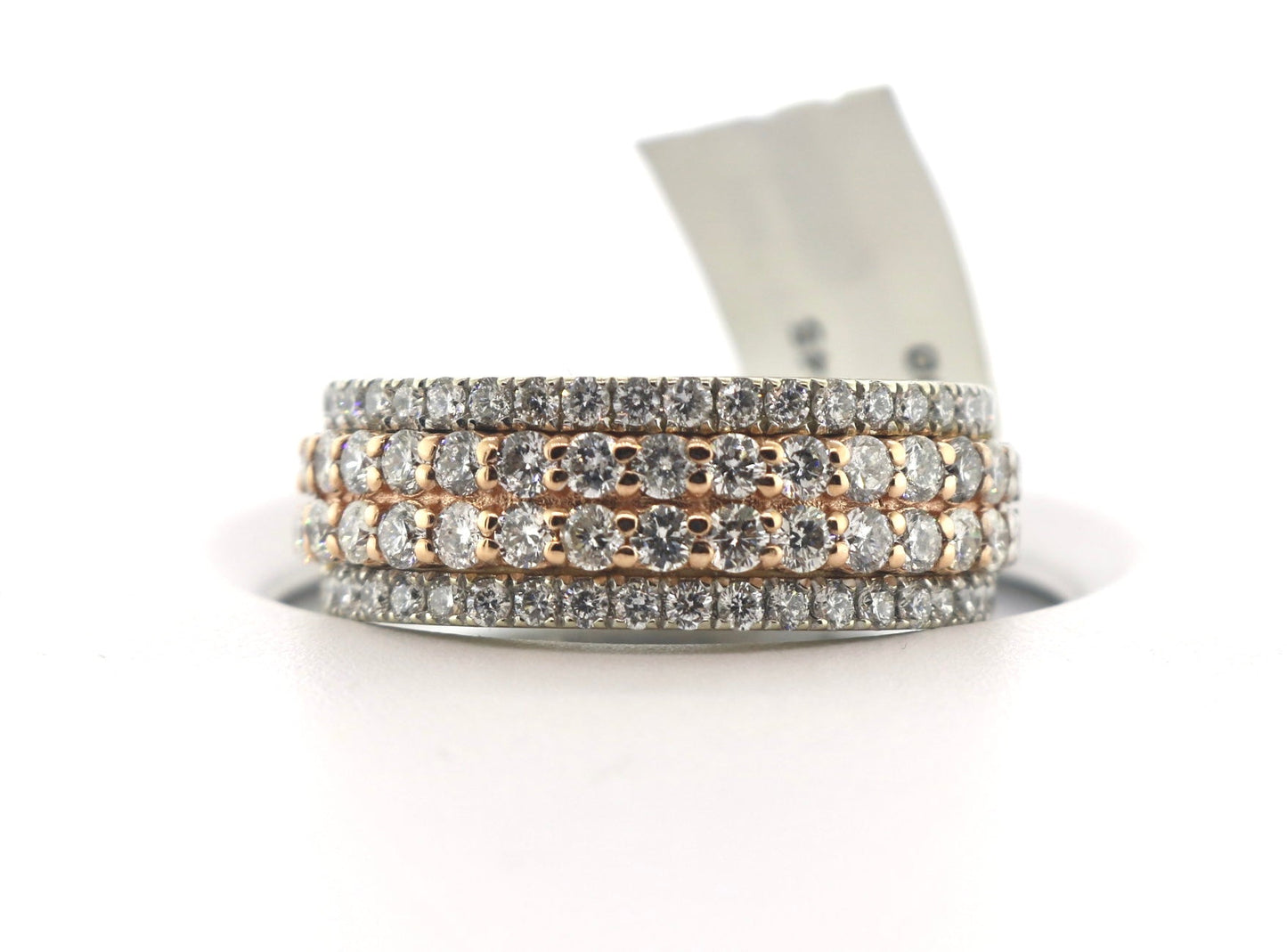 10K Two Tone 1.85CT Diamond Band