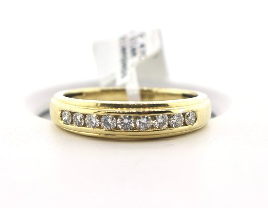 14K Yellow Gold 0.47CT Mens Diamond Ring