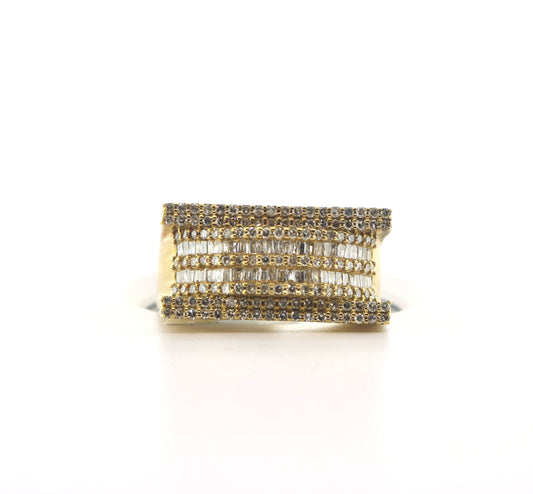 10K Yellow Gold 1.18CT Bag Rectangle Ring