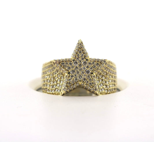 14K Yellow Gold 2.50CTW Star Ring