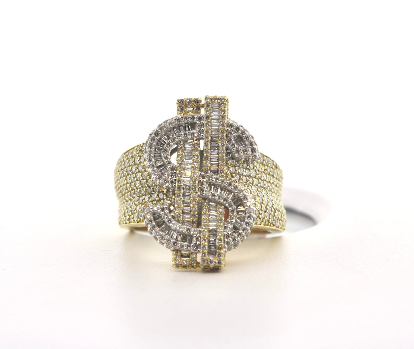 10K Two Tone 2.30CT BG/RD $ Diamond Ring