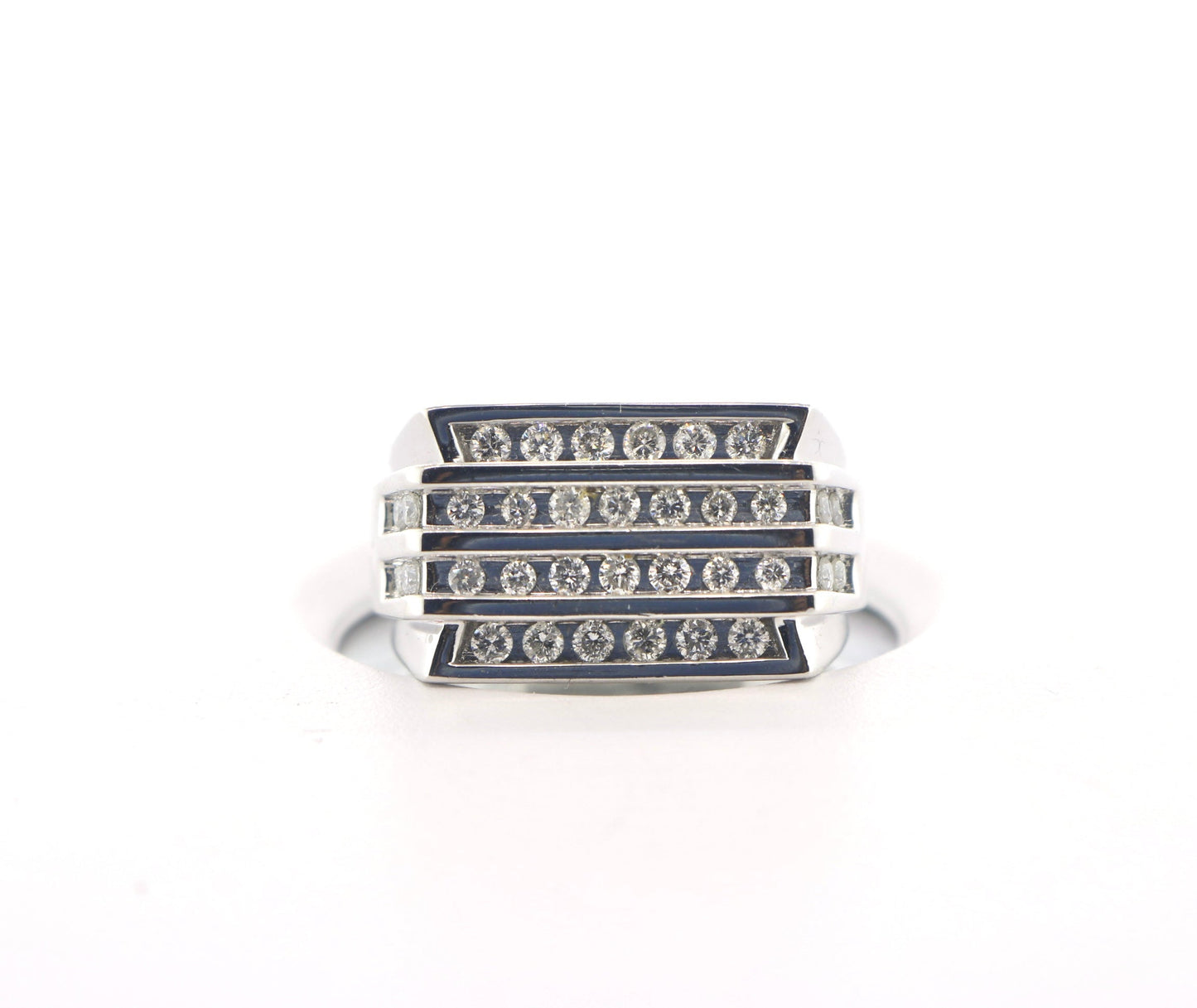 10K White Gold 1.00CT Mens Ring