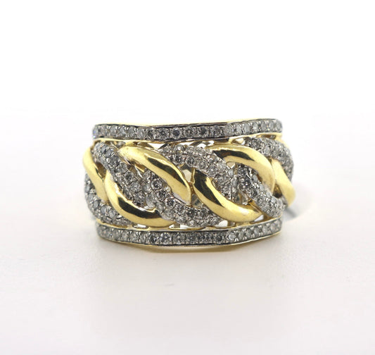 14K Yellow Gold 1.75CT Cuban Ring