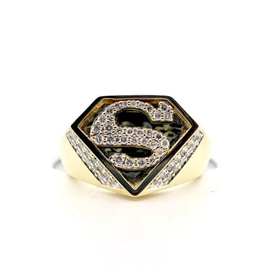 10K Yellow Gold 0.65CT Superman Ring