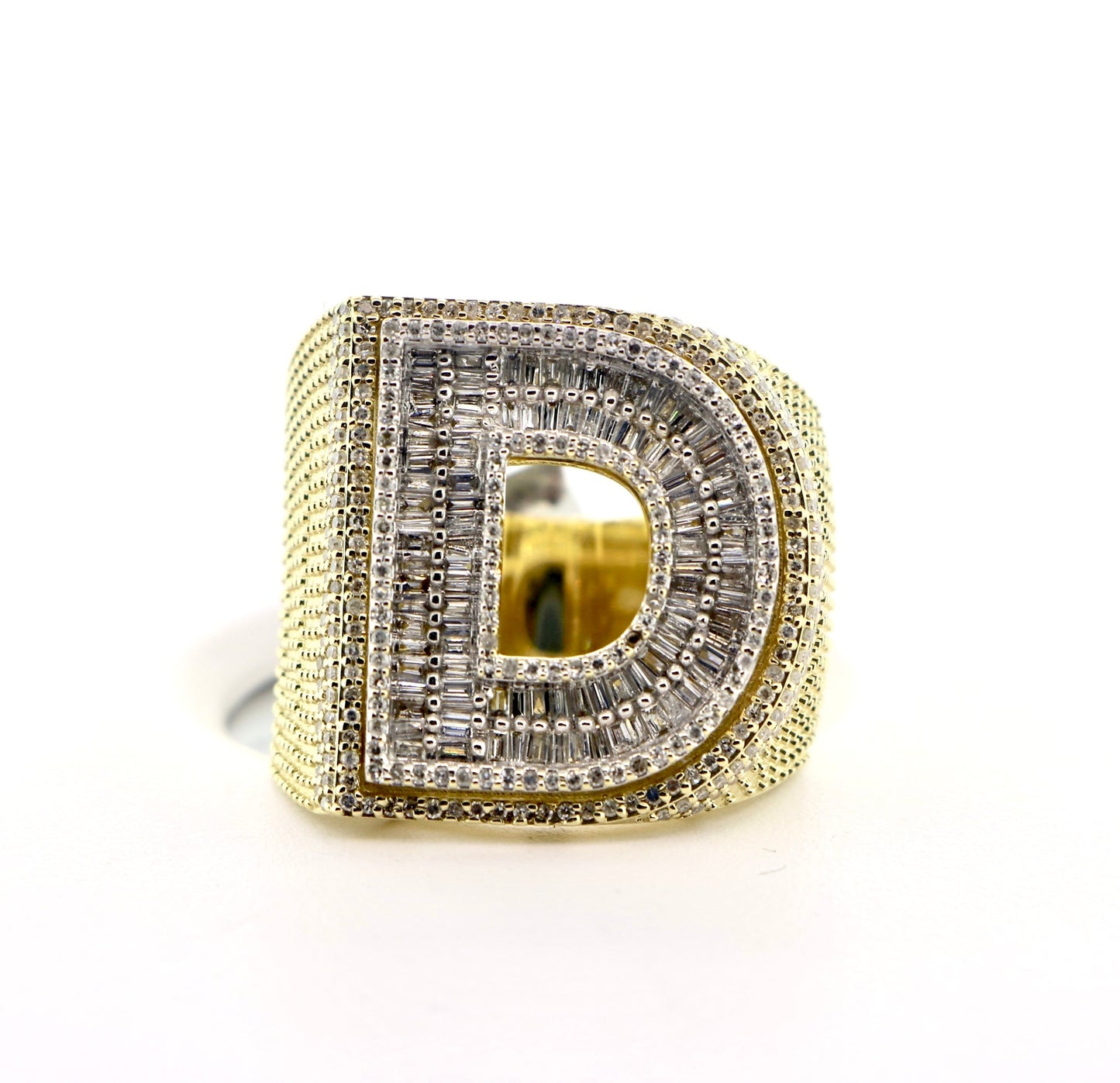 10K Yellow Gold 1.40CT "D" Initial Ring