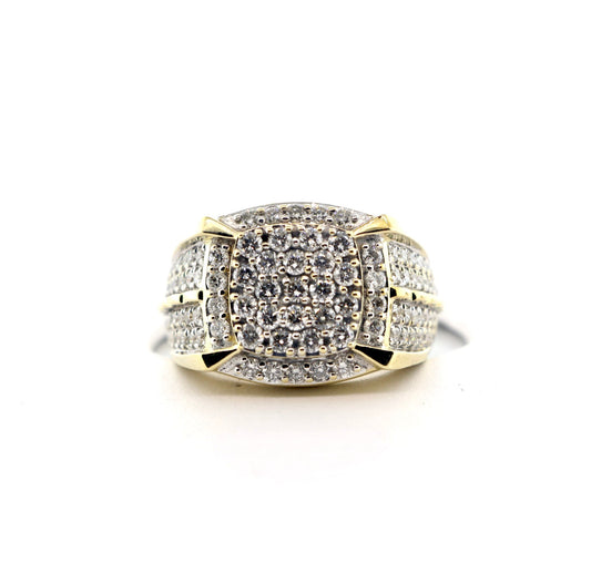 10K Yellow Gold 1.85CT Mens Ring