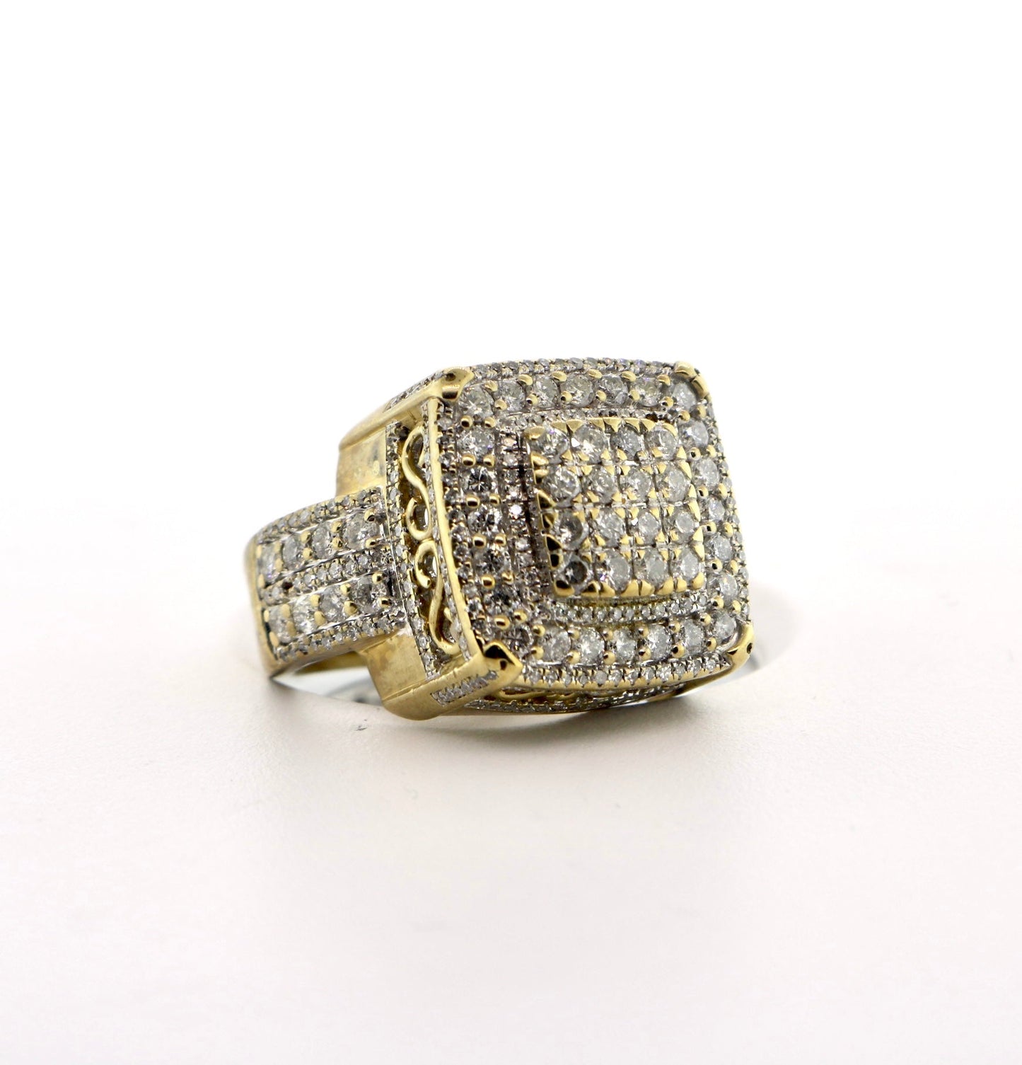 10K Yellow Gold 1.5CT Square Ring