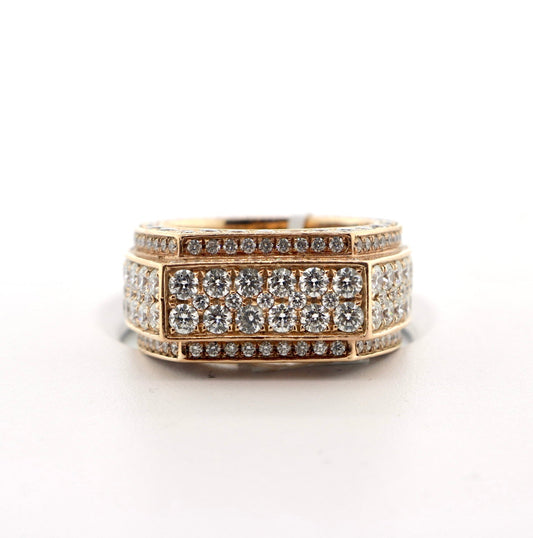 14K Rose Gold 8.5CT SZ10 Diamond Ring