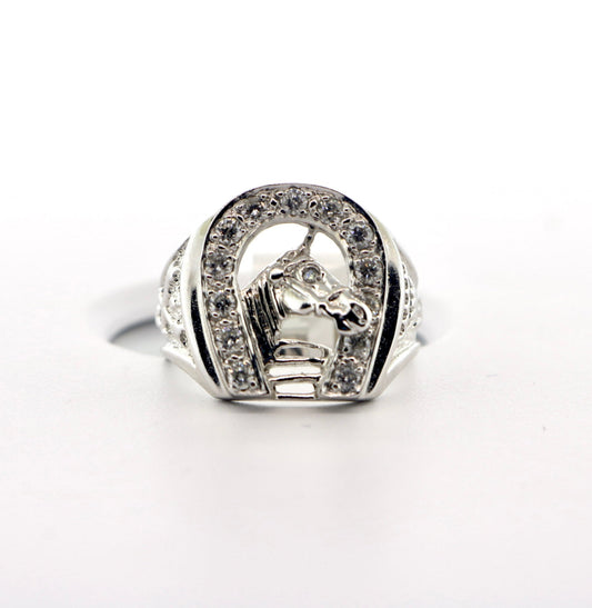 14K White Gold 0.50CT Horse Shoe Ring