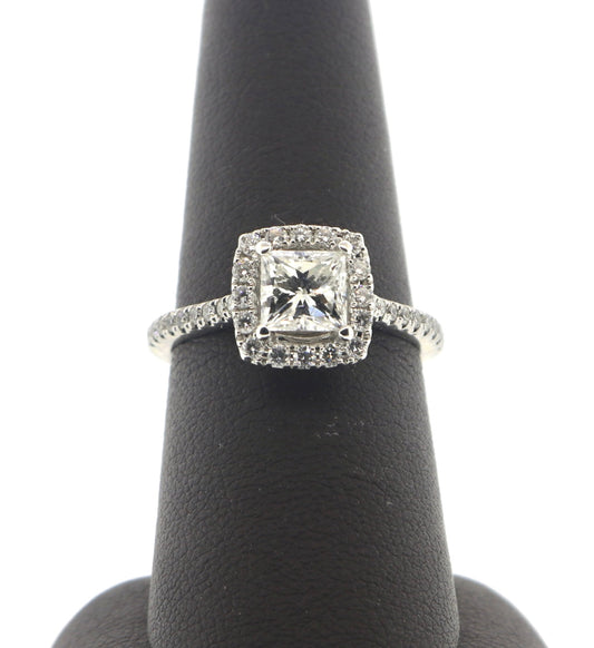 14K White Gold 1.01CT PR/1.5CTW GIA Certified Ring