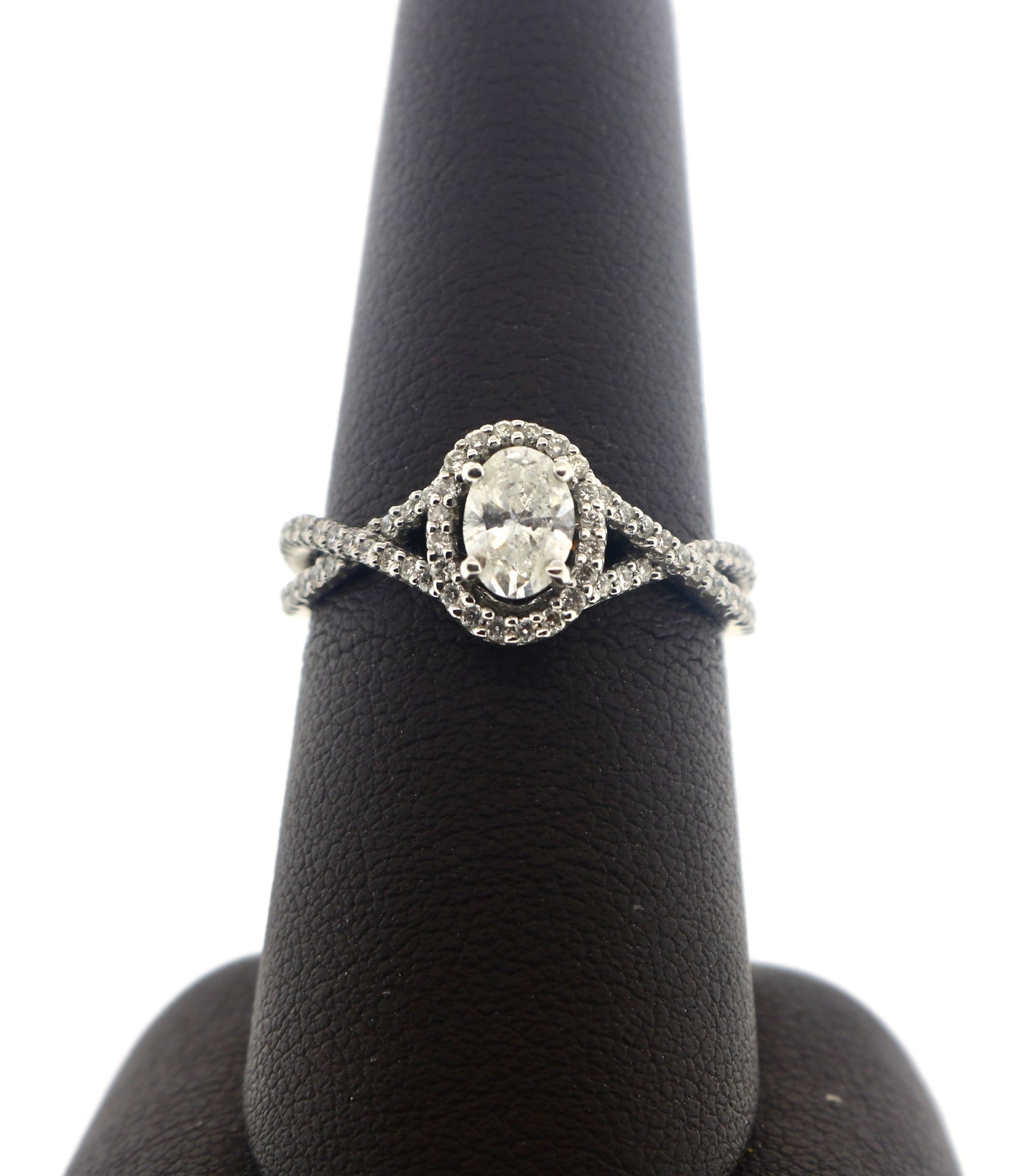 14K White Gold 0.32CT Round Diamond Ring