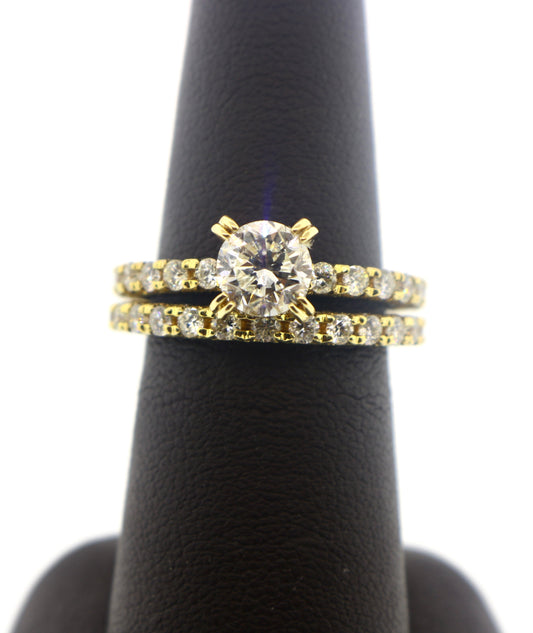 14K Yellow Gold 1/2.18CT GIA Certified Round Diamond Ring