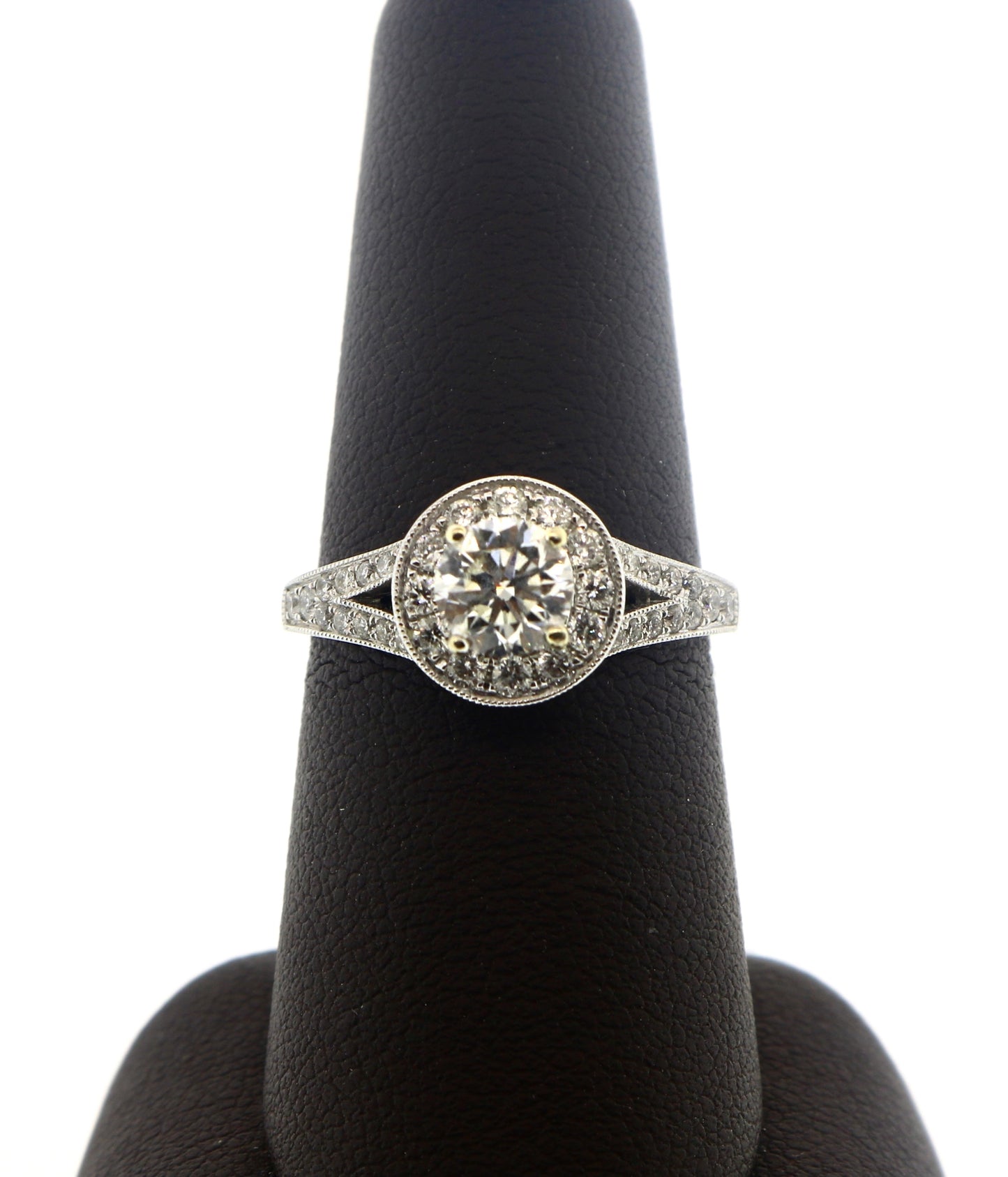 18K White Gold 0.70/0.50CT H/SI1 Diamond Ring