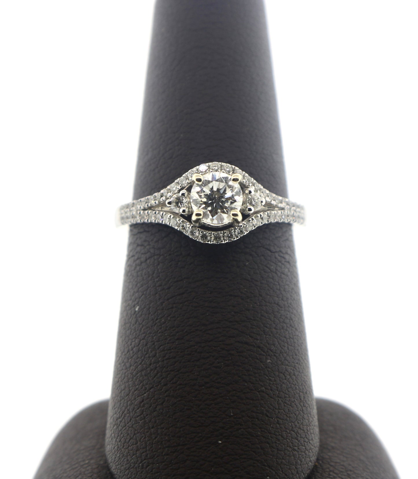 0.75/0.50CT Prong/Round Bridal Ring