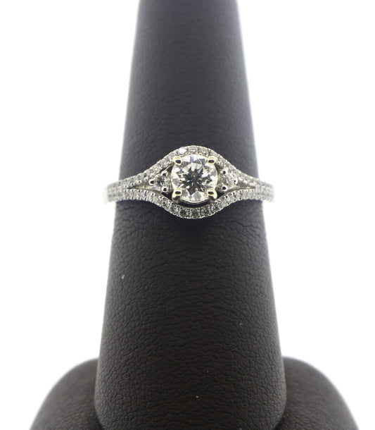 0.75/0.50CT Prong/Round Bridal Ring