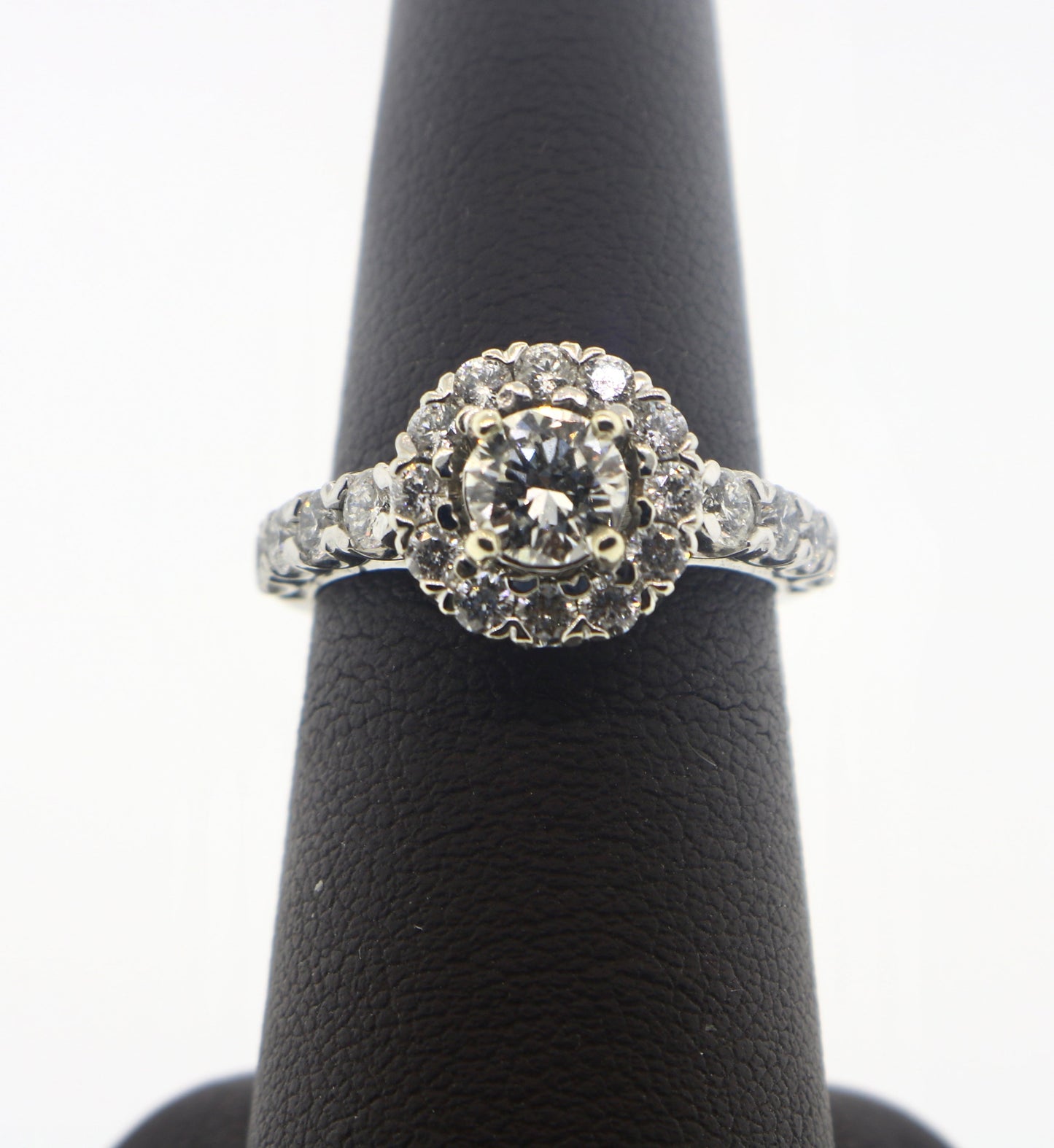 14K White Gold 0.58/1.58CTW G/SI2 GIA Certified Diamond Ring