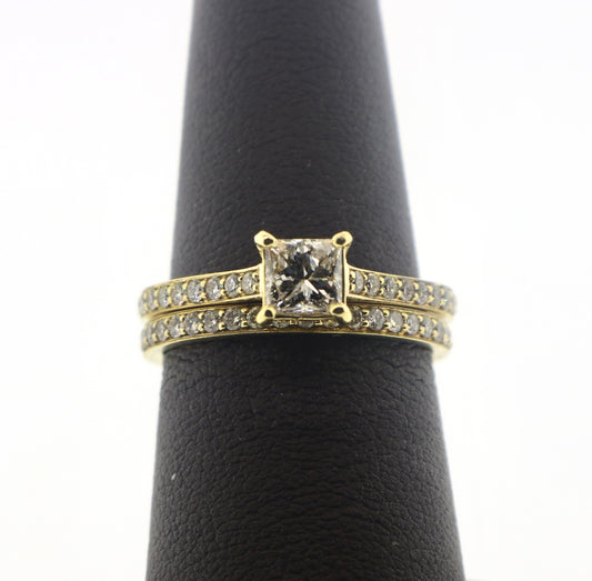 14K Yellow Gold 1.31CT 2 Piece Ring