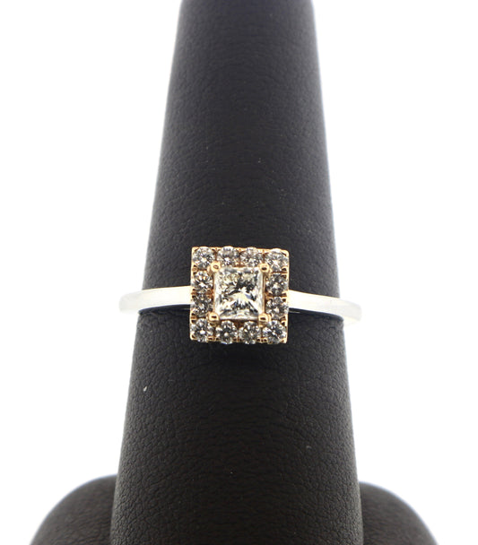 14K 0.64CTW 0.46CT Prong Diamond Ring