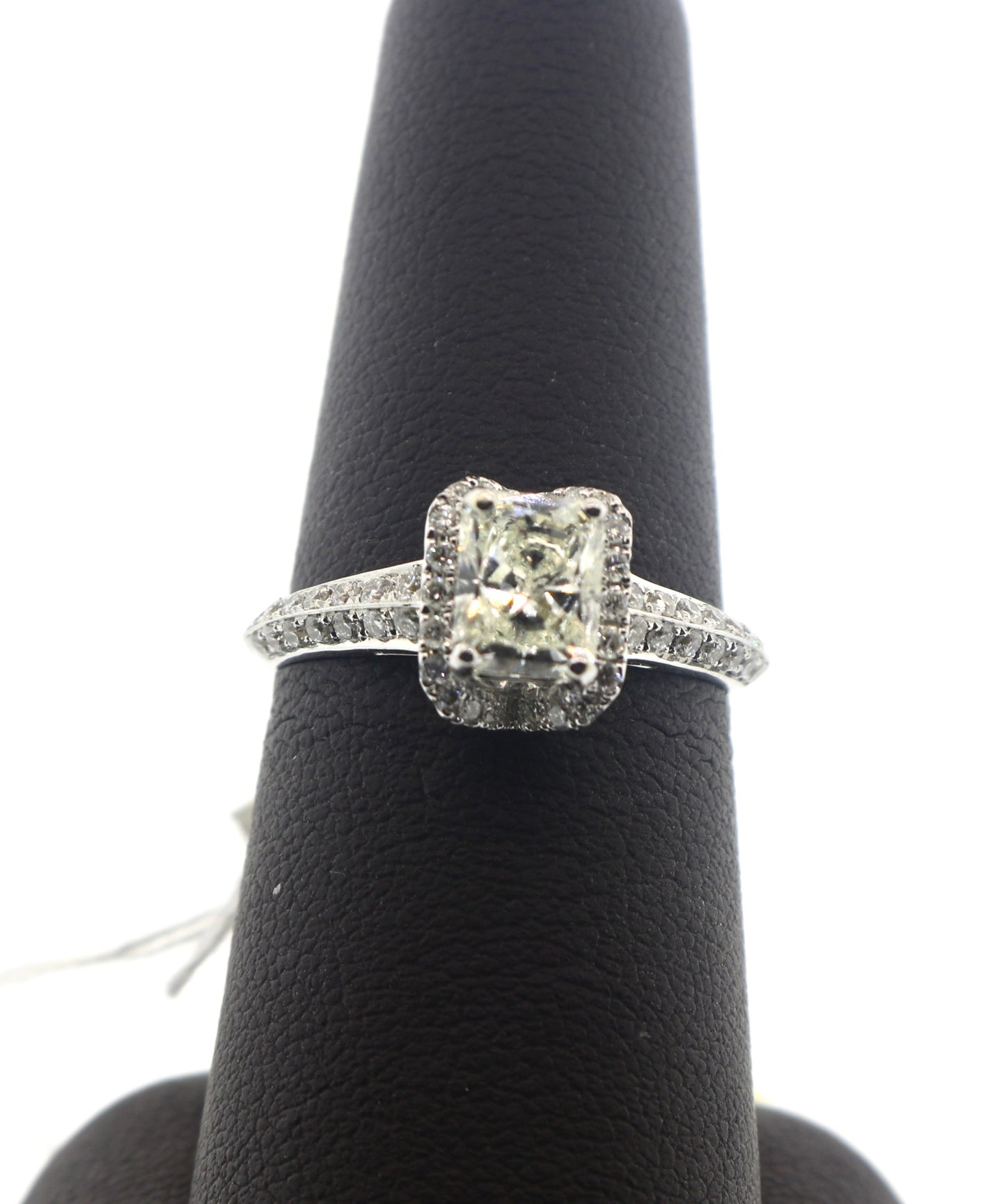 18K White Gold 1.01RAD I/VS2 1.73CTW Halo Diamond Ring