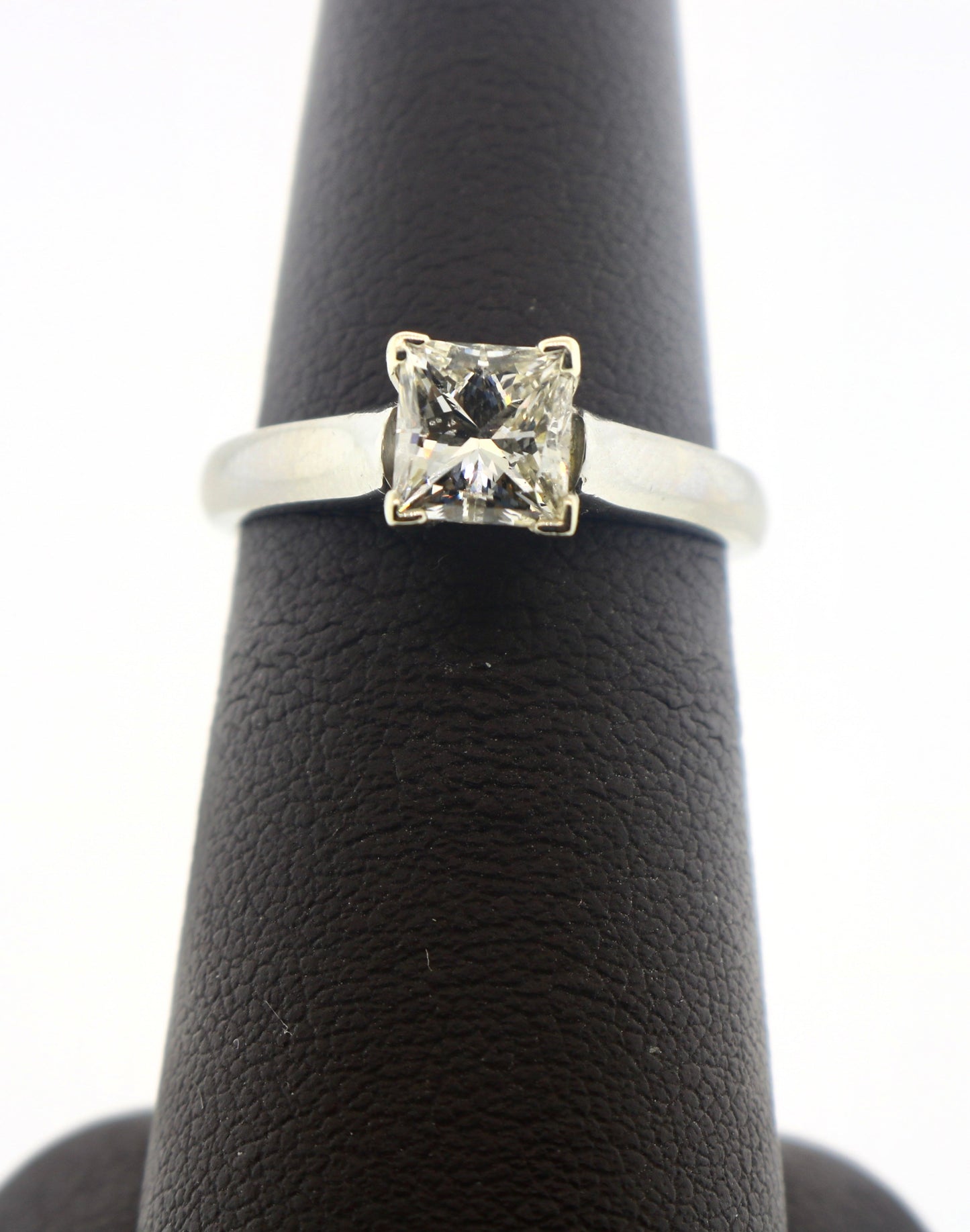 Platinum White Gold 1.00CT Prong Solit Ring