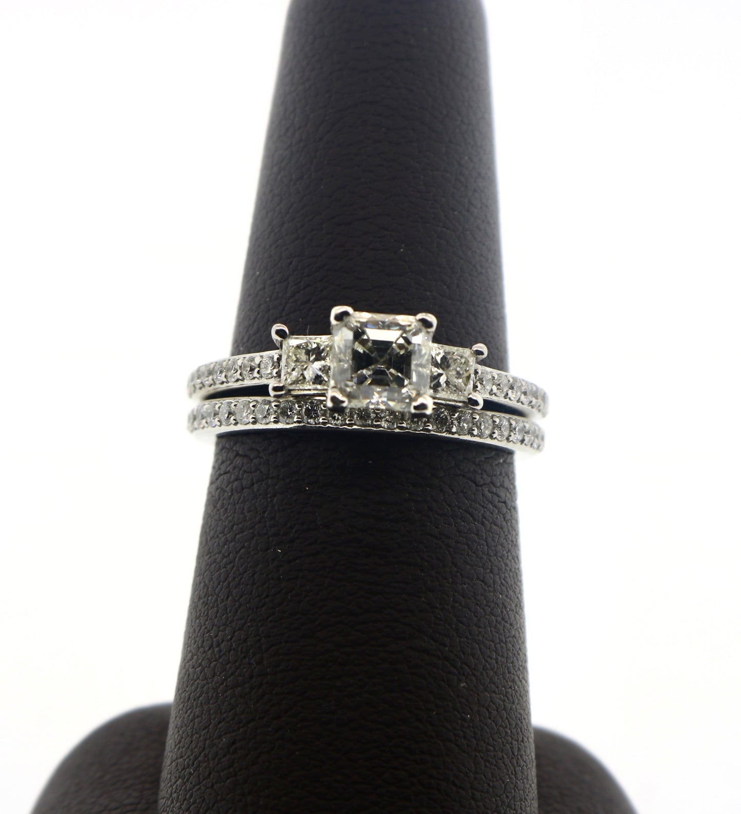 14K White Gold ASH 1.01CT G/VS1 1CT Prong PPP Diamond Ring