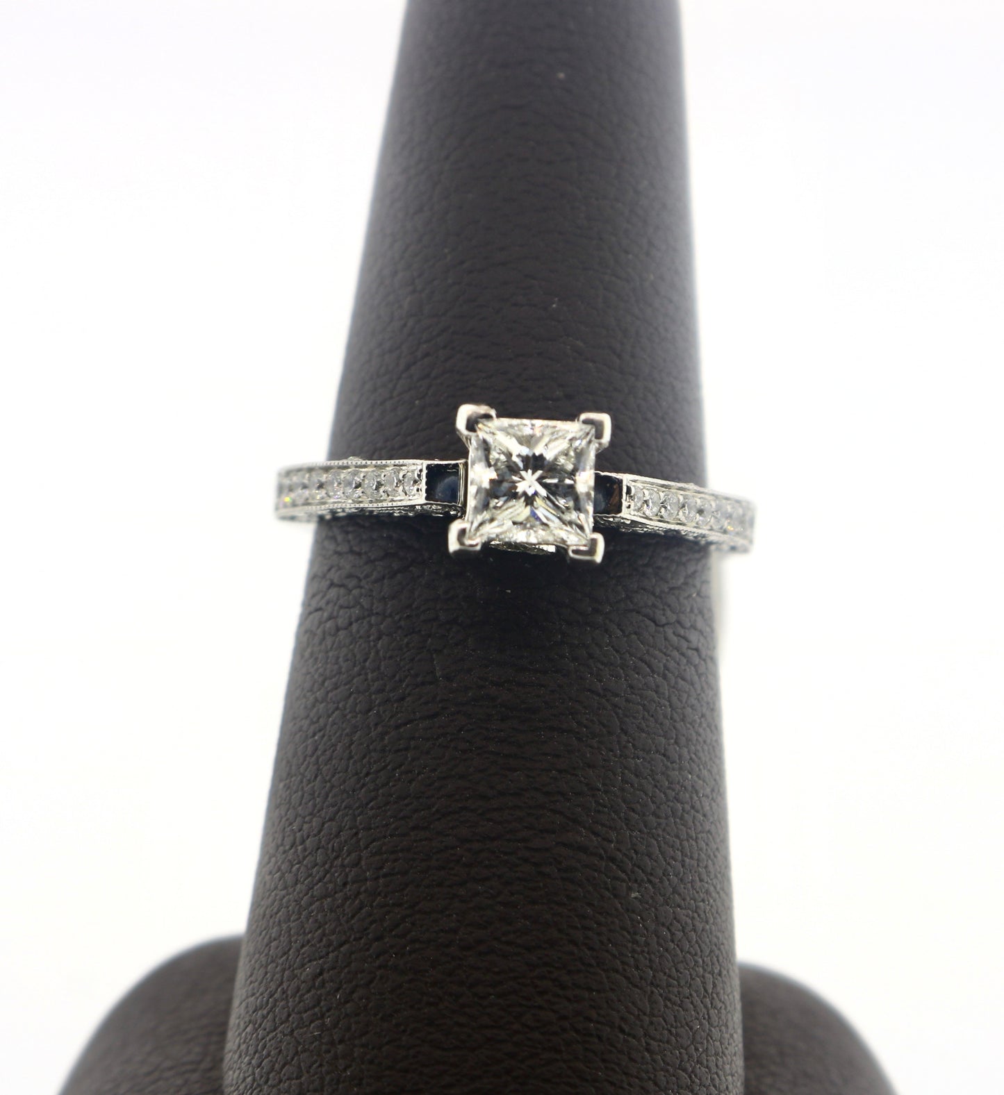 14K White Gold 0.73 Prong/0.30CT EGL F/VS2 Diamond Ring