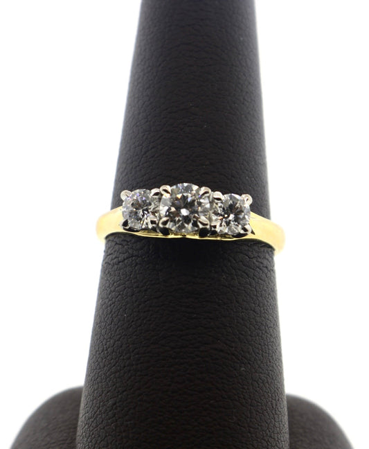 Yellow Gold 0.45/0.91CT SI/E PPP GIA Certified Diamond Ring