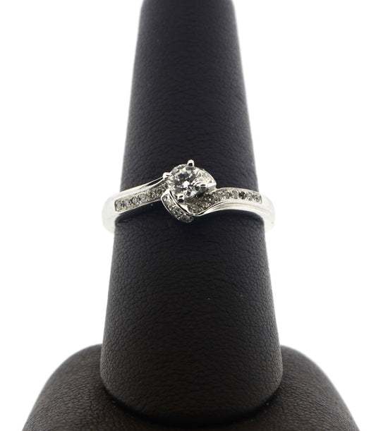 14K White Gold 0.25/0.50CT Diamond Ring