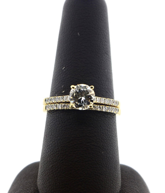 14K Yellow Gold 0.96CT G/VVS2 BS 1.46CTW Diamond Ring