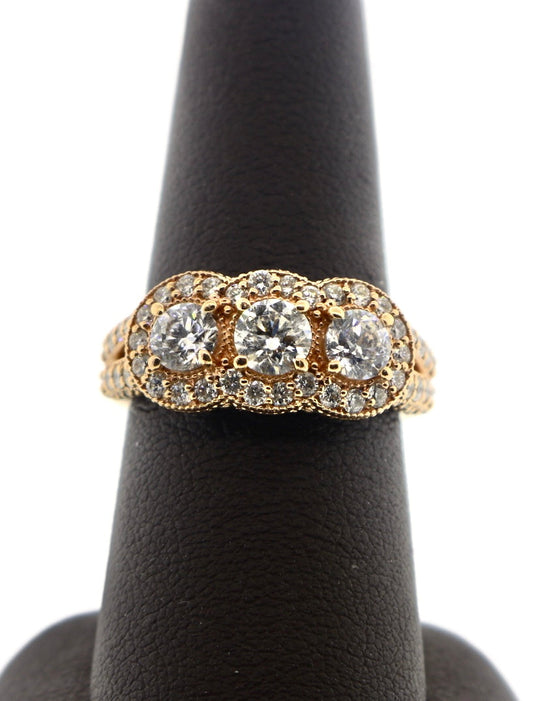 14K Rose Gold P/P/F 1.76CTW Diamond Ring