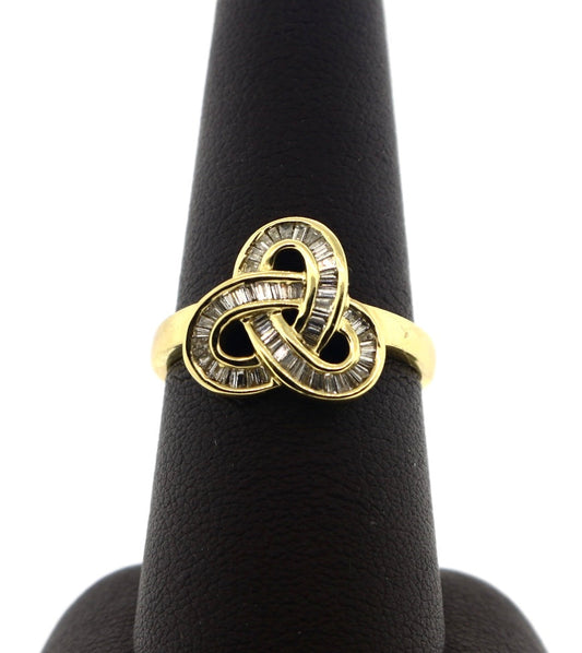 14K Yellow Gold 0.30CTW BGTS CHNL Ring