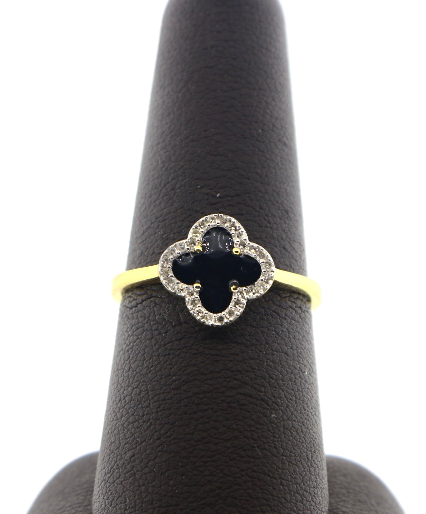 10K Yellow Gold 0.11CT VC LDS Fashion Diamond Ring