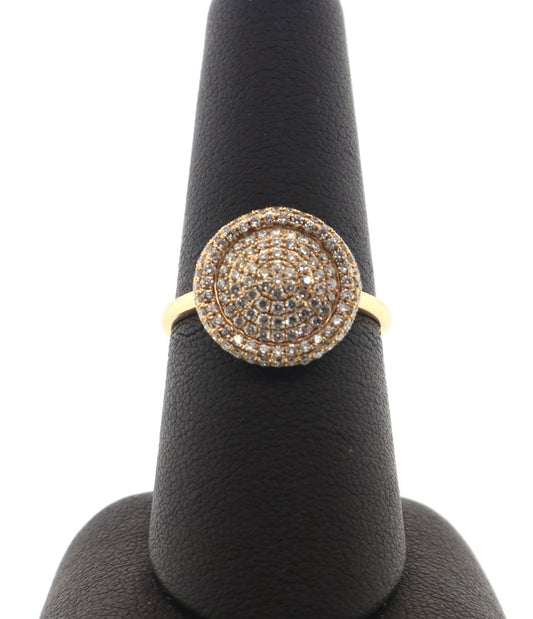 14K Rose Gold 0.75CTW Rounds Pave Ring Set