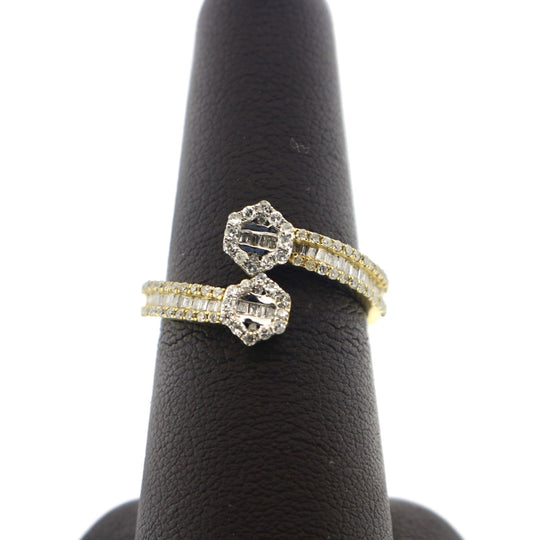 14K Yellow Gold 0.59CT Hexa Bagg Fashion Ring