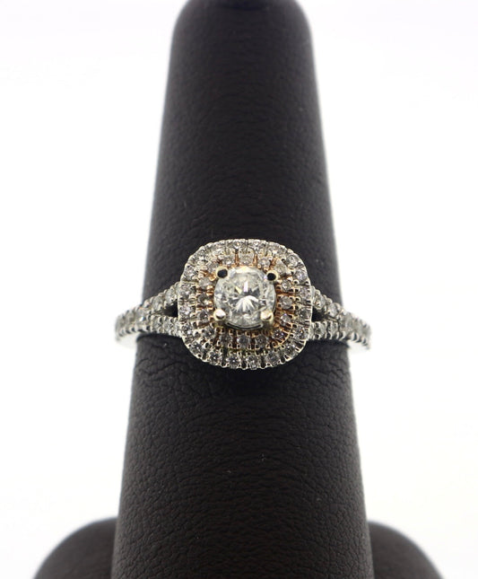 White Gold 1.25CTW Halo Diamond Ring