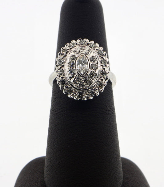 Platinum 1CT RD/MQ Ring