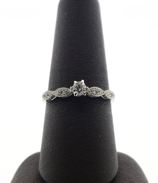 14K White Gold 0.38CTW RDS Ring