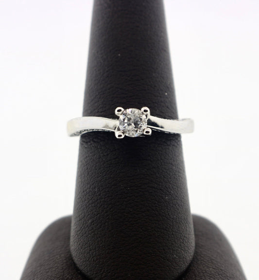 14K White Gold 0.75CT RD Diamond Ring