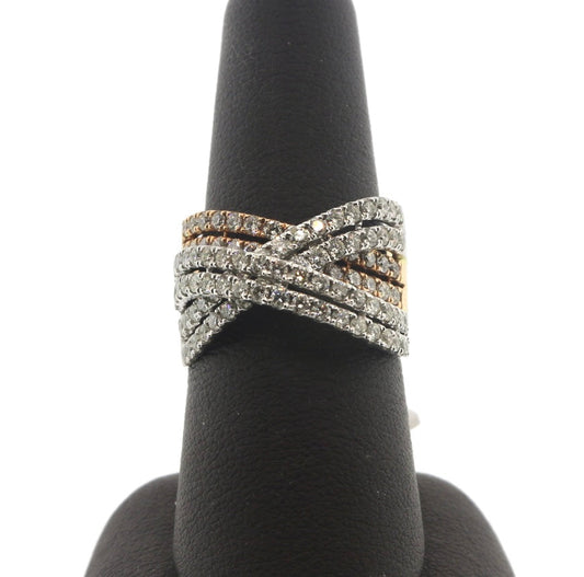 14K Rose/White Gold Two Tone 1.86CT Fancy Ring