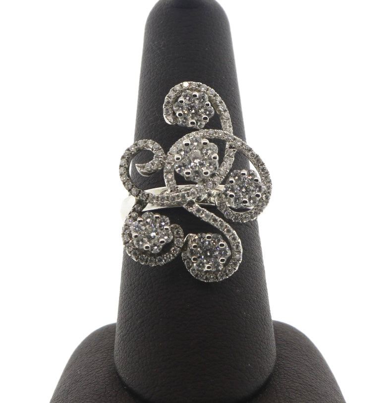 14K White Gold 1.59CTW RDS Ring