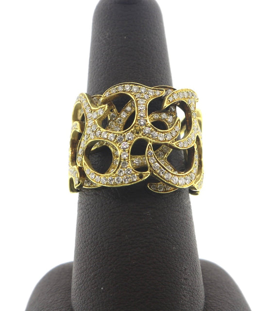 18K Gold 1.29CTW RDS/Pave Ring