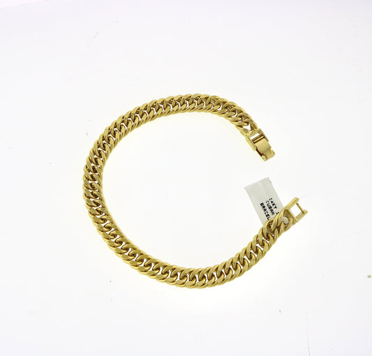 14K Yellow Gold 16.4 Grams Cuban D/C Bracelet